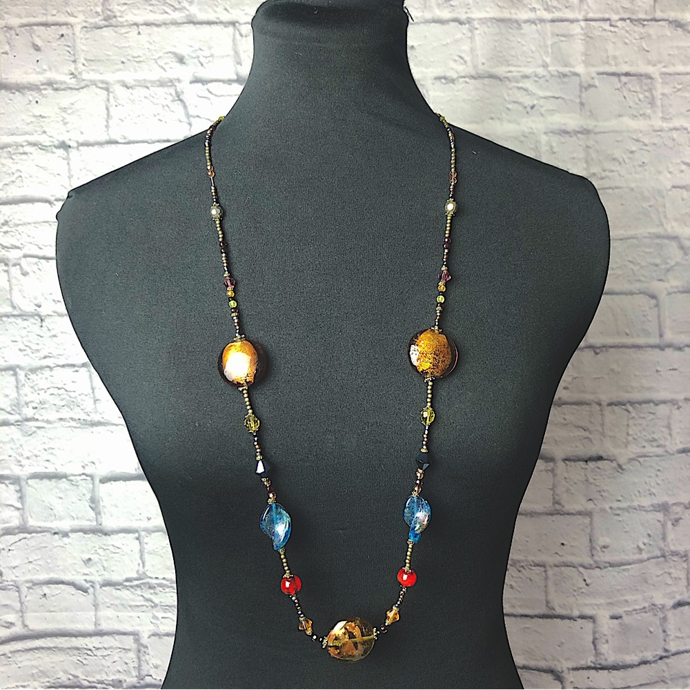Cute Beaded Necklace 18.5 inches long. Assorted colors